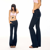 VISION经典 高腰原色弹力超模裤 紧身显瘦微喇牛仔裤 CLIMAX 女款