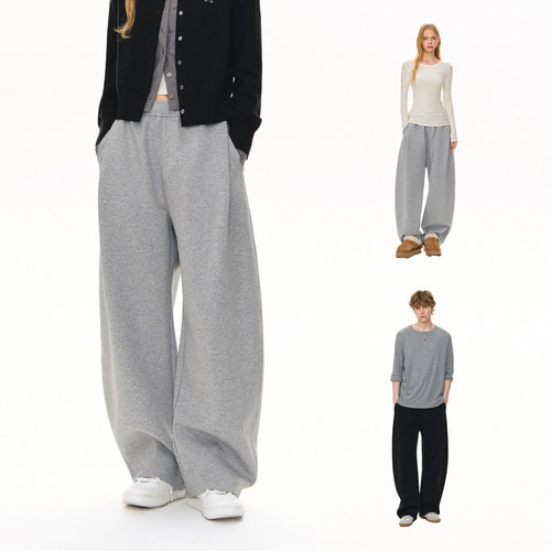 CLIMAX VISION新疆长绒棉亲肤空气层通勤舒适立体打褶弯刀长裤