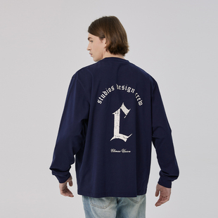高街百搭休闲打底衫 T恤美式 VISION破损做旧印花C字母长袖 CLIMAX