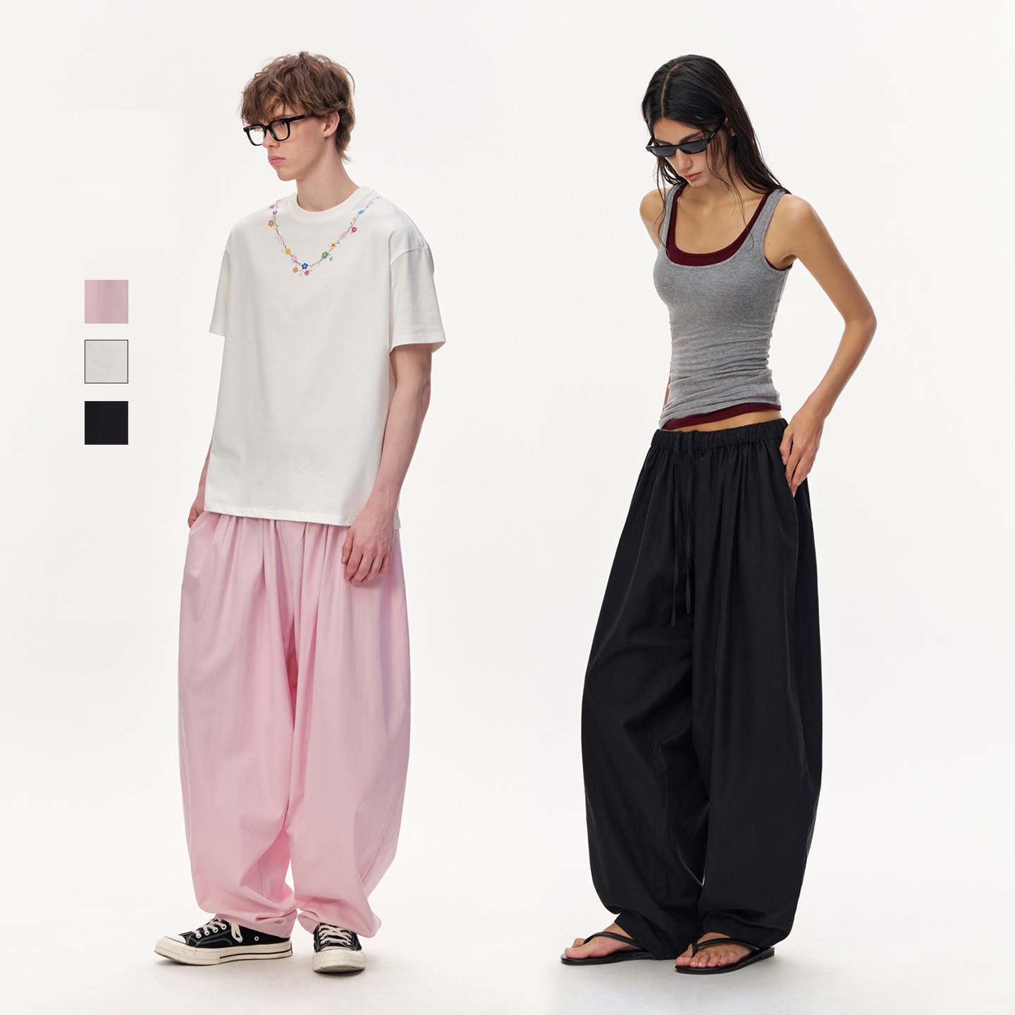 CLIMAX VISION天丝棉懒人降温百褶气球裤0压垂坠松弛感阔腿休闲裤,男装,休闲裤,淘宝优惠券,粉丝福利购,淘宝优惠卷