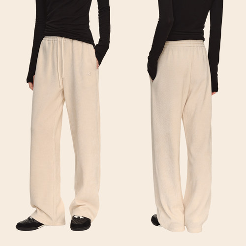 CLIMAXVISION绒感雪尼尔阔腿裤