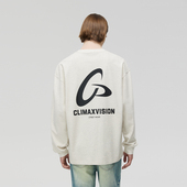 T恤美式 CLIMAX VISION飞盘系列印花休闲长袖 复古高街情侣tee潮牌