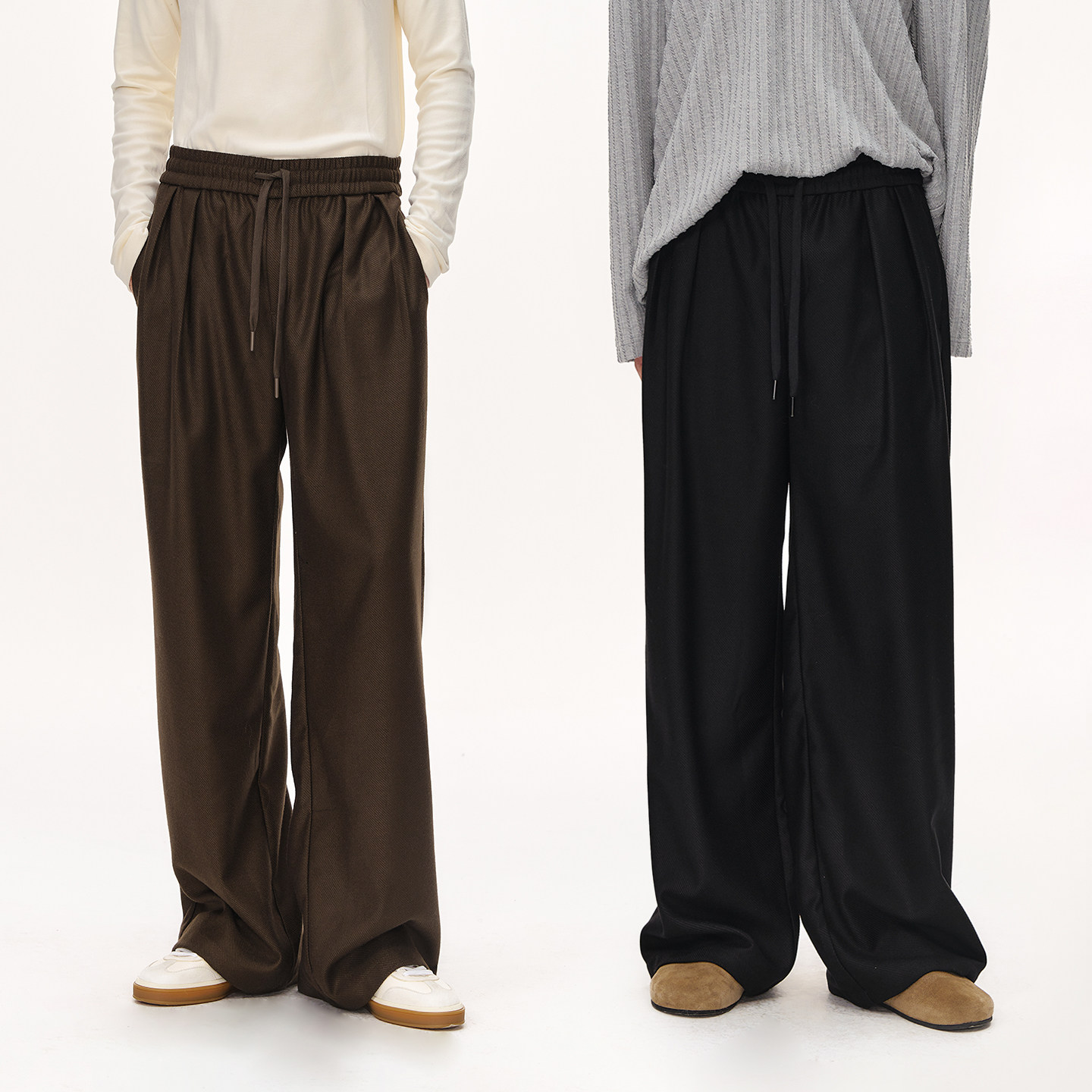 CLIMAX VISION2026春/粗斜纹松弛感打褶廓形垂感西