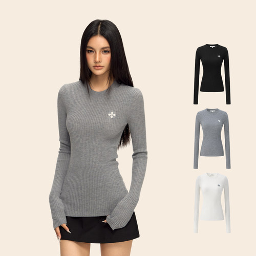 CLIMAXVISION绵羊毛十字花打底