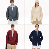 毛衣外套情侣装 CLIMAX VISION软糯北极绒圆领绞花复古针织开衫