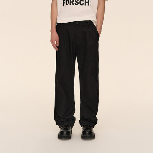 CLIMAXVISION直筒斜纹长裤