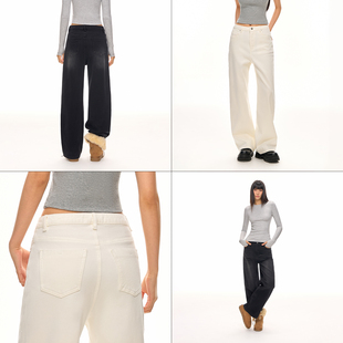 长裤 CLIMAX 加绒保暖高腰显瘦水洗直筒牛仔裤 基础款 VISION经典