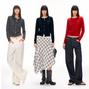 毛衣打底衫 CLIMAX 针织开衫 软糯轻盈圆领修身 VISION美丽诺羊毛