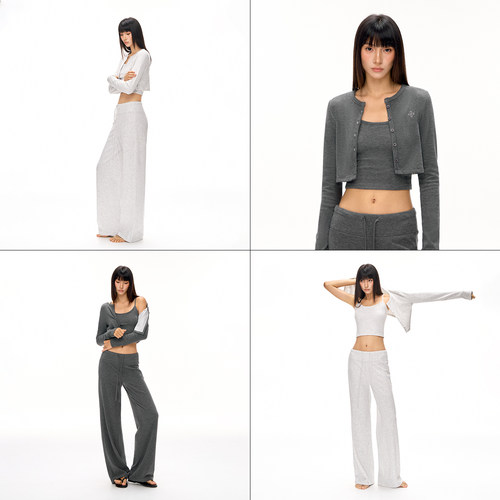 CLIMAX VISION双面糯米绒正肩纯欲短款外套/吊带背心/阔腿休闲裤