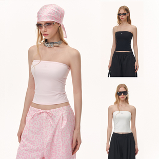 内搭抹胸上衣短款 CLIMAX 辣妹修身 裸感高弹 无肩带背心 VISION