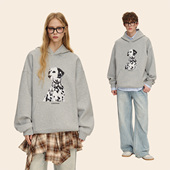 CLIMAX VISION新疆长绒棉弹力空气层斑点狗连帽卫衣