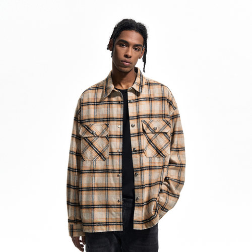 CLIMAXVISION十字金属扣衬衫外套