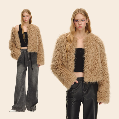 CLIMAXVISION环保皮草外套