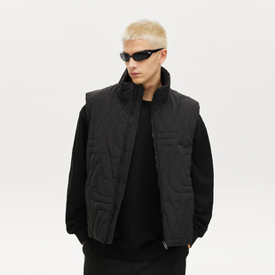 CLIMAX VISION基础CV绗线半高领棉马甲轻薄防寒保暖背心内胆外穿