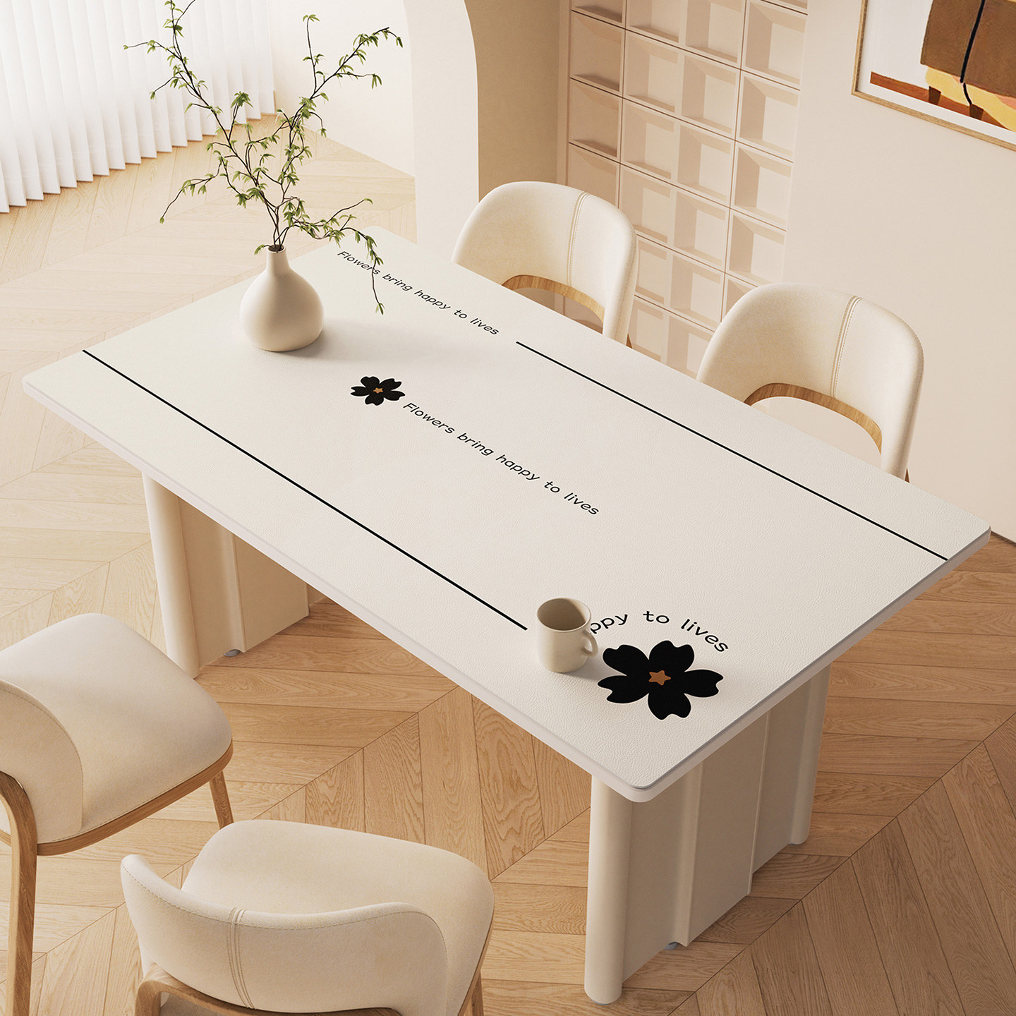 皮革餐桌垫轻奢高级感桌布免洗防油防水防烫茶几桌面保护垫子简约,居家布艺,桌布,淘宝优惠券,粉丝福利购,淘宝优惠卷