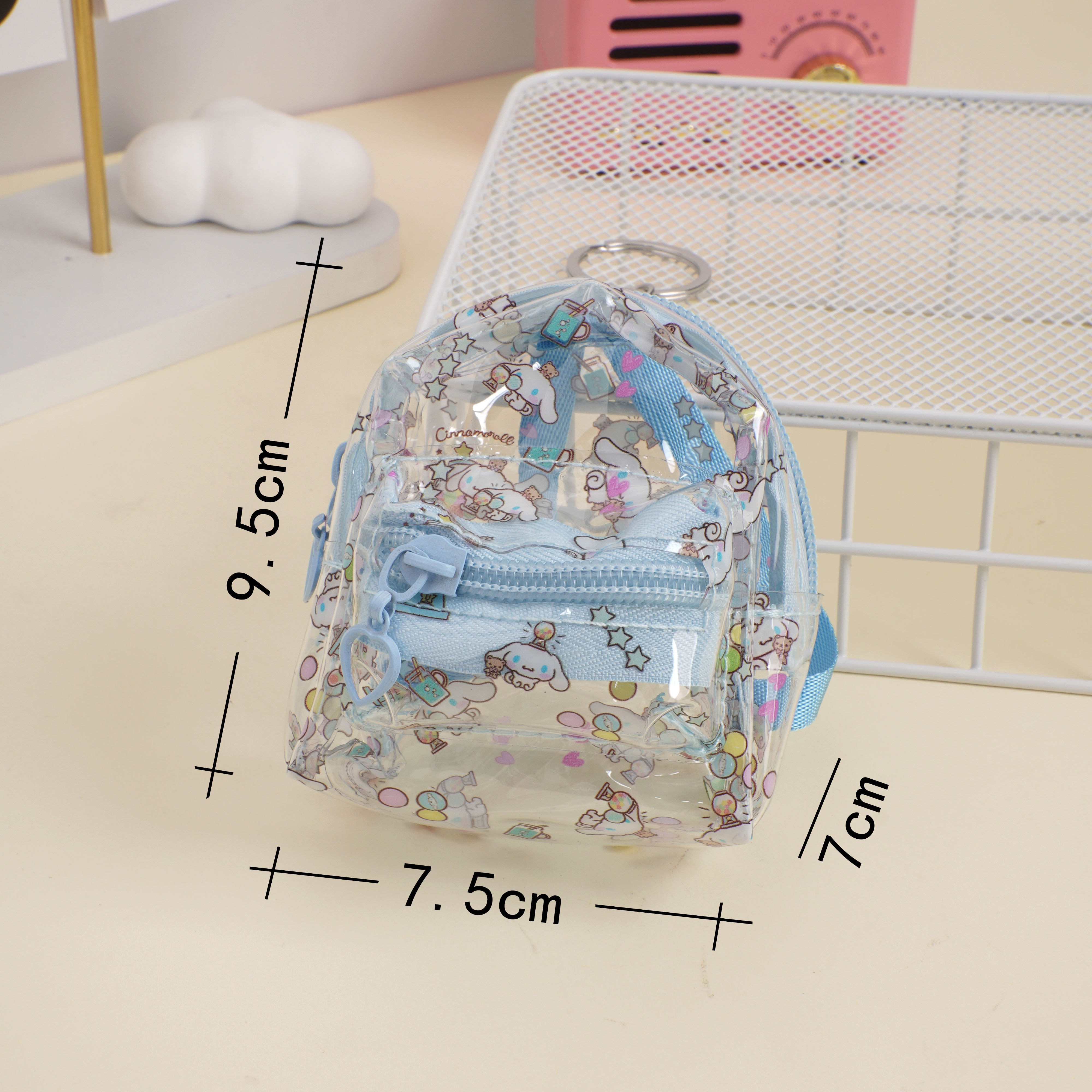 pvc透明零钱包新款卡通小书包迷你钱包可爱库洛米女生便携耳机包