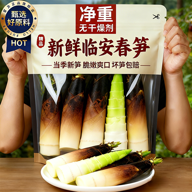 央妈推荐！正宗临安春笋新鲜现挖5斤纯野生天目山春笋官方旗舰店