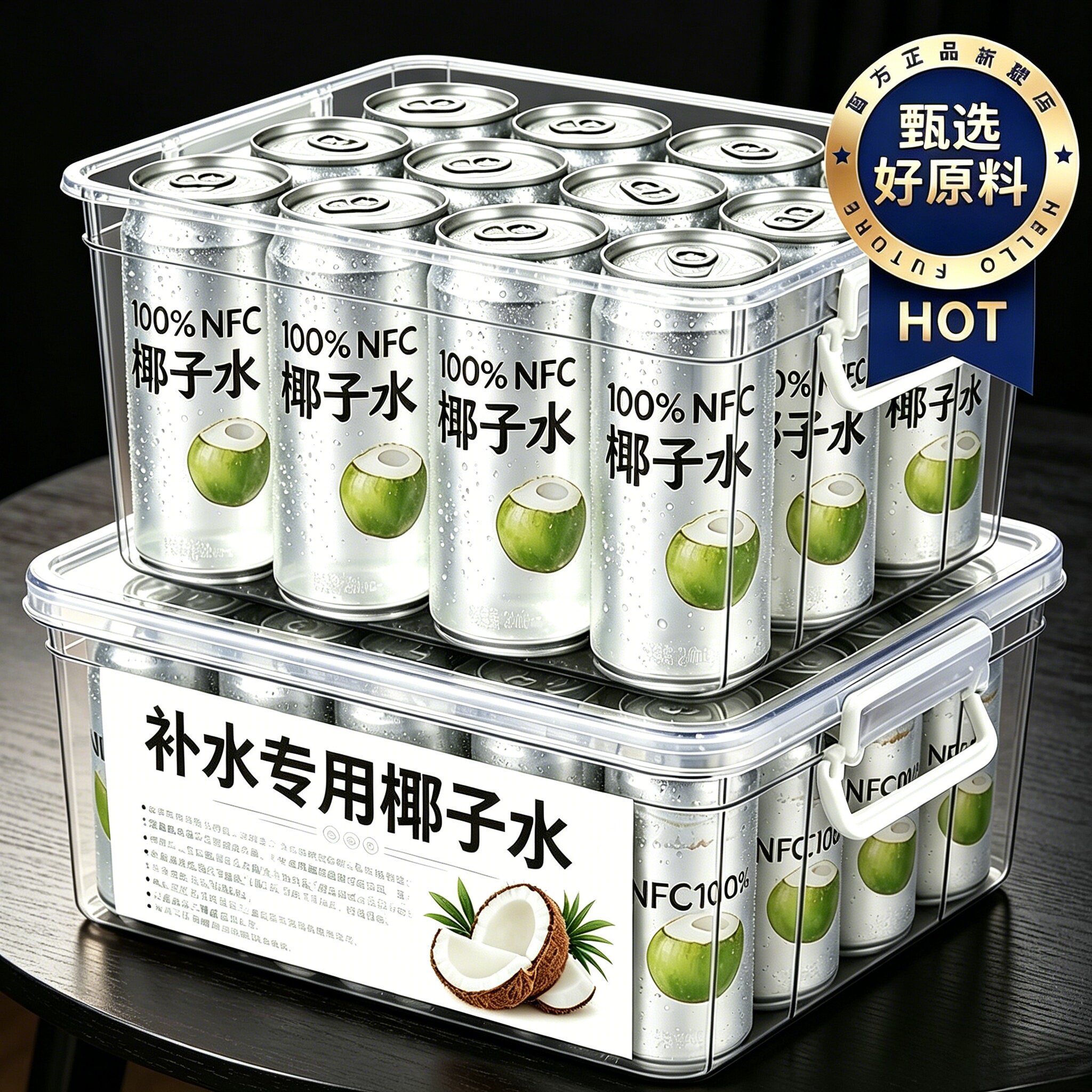 百分百纯天然椰子水解暑降温补水0糖0脂nfc椰子水正品官方旗舰店