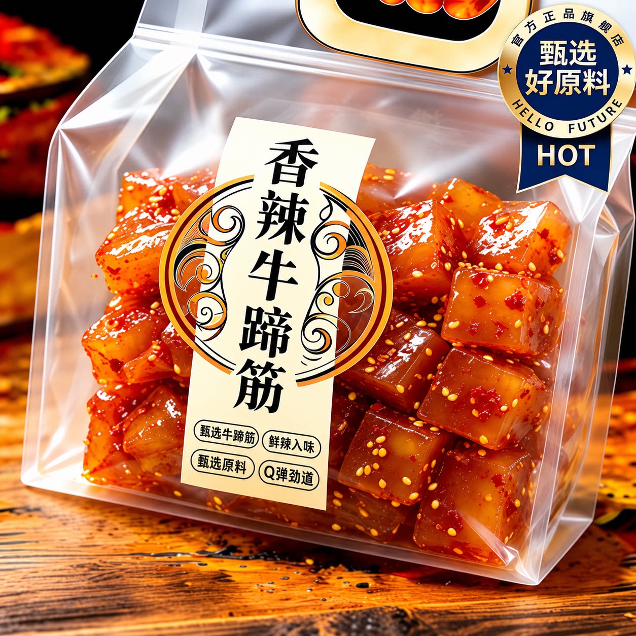 内蒙古牛蹄筋牛筋耐嚼解馋真空小零食休闲食品特产小吃卡减低肥脂