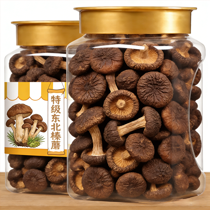 央妈推荐！榛蘑东北野生蘑菇官方旗舰店小鸡炖蘑菇山货特产营养