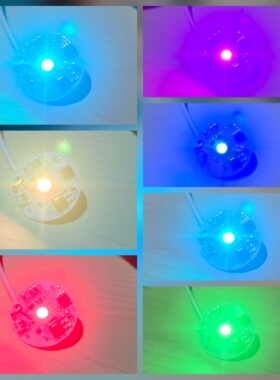 5V灯片低压 单色双色七彩光源板DIY台灯带USB插口开关线  led灯芯