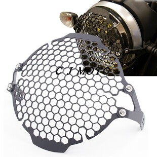 适用杜卡迪自游 Scrambler1100 800改装大灯网大灯护网护罩大灯罩