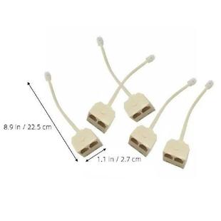 Landline Cable Splitter Socket Cord Telephone Pcs