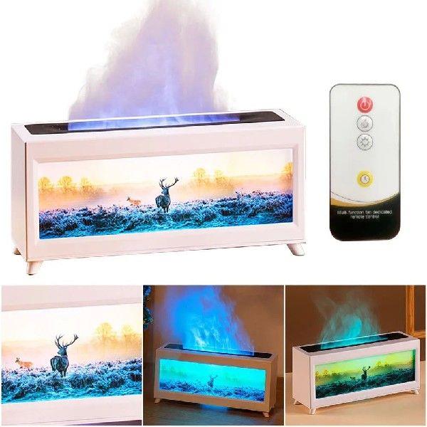 Creative Flame Air Humidifier with LED Light & Remote