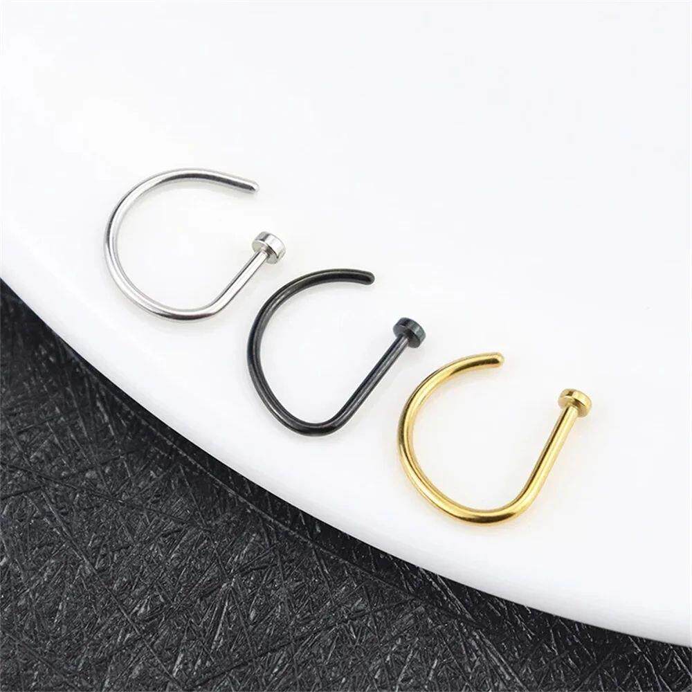 Women Men Fake Piering Nose Ring Earrings Fashion punk Non P