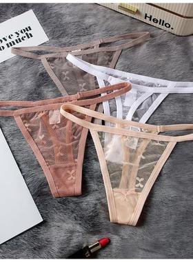 Women Mesh Thong Floral G-string Panties Ladies Sexy T-Back