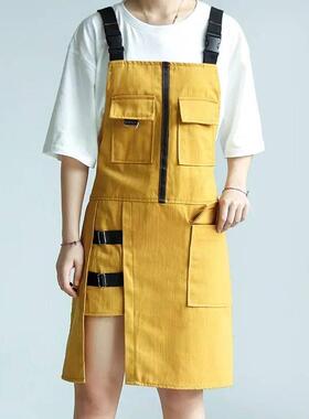 Denim Apron Work Apron for Men and Women Milk Tea Shop Hairs