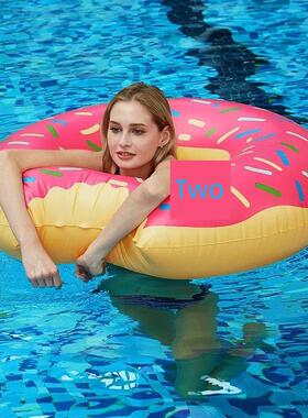 Rooxin甜甜圈游泳圈充气游泳池浮子为Ki