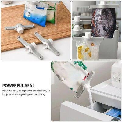 3pcs Sealing Clamps Large Diameter Port Snack Storage Bags