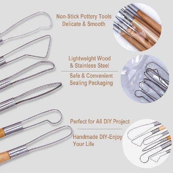 Pottery Sculpting Tools Set Ceramic Detail Texture Shaping