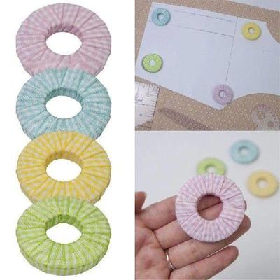 4Pcs Metal Fabric Pattern Weight, Round Sewing Weights