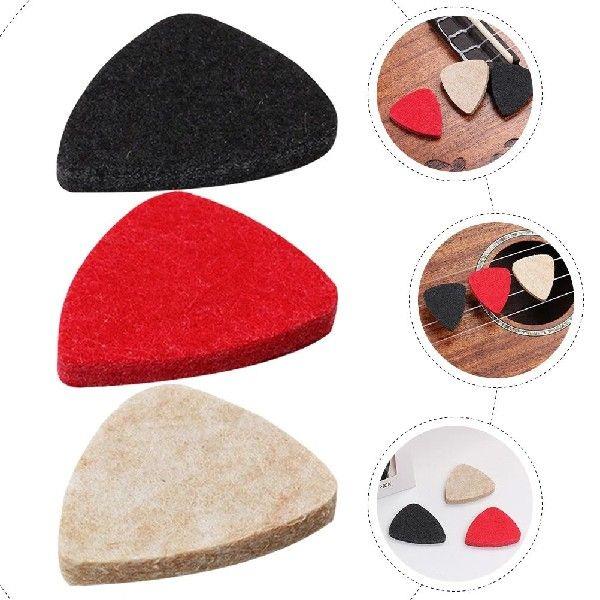 3 Pcs Wool Felt Picks Guitar Practice for Guitarists