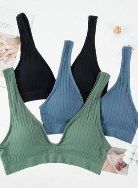 Women Seamless Sports Crop Top Sexy Bra Female Tube Tops Dee