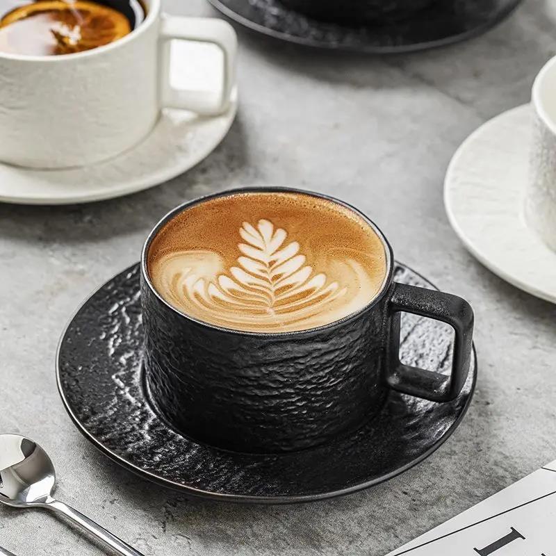 ceramic rock texture coffee cup exquisite set tea tableware