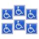 Sheets Symbol Disabled Signage Wheelchair Labels Decals