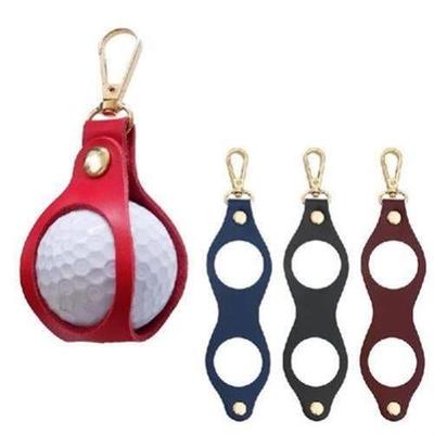 Wear Resistant Leather Golf Ball Bag Stylish Soft Golf Ball