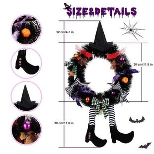 Halloween Leg Wreath Version Decoration Upgrade Witch