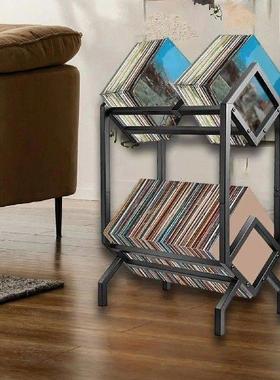 Black Vinyl Record Stand Minimalist Record Storage Shelf