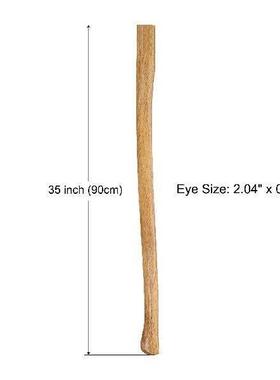 uxcell 35 Inch Wood Long Replacement Handle Curved