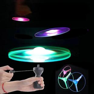 Disc Propeller Helicopter LED Pull Flying Toys Stri Lighting