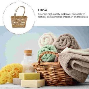 Straw Small Flower Storage Decorative Basket Baskets Pcs