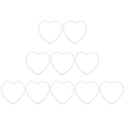 10 Pcs Dream Catcher Plastic Rings for Crafts Heart Floral