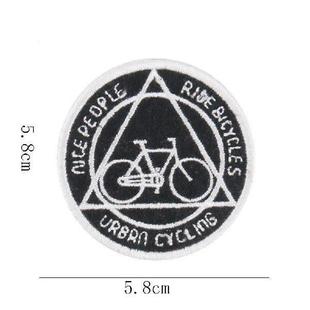 Sport Cycling Bicycle Biker Embroidery Round Patches Urban