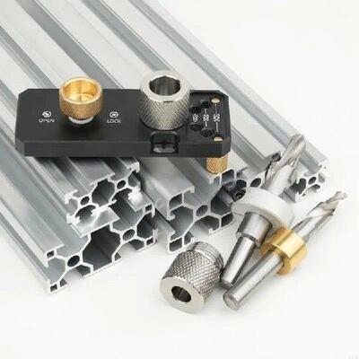 H4GE Aluminum Track Drill Guide with Sliders Countersunk