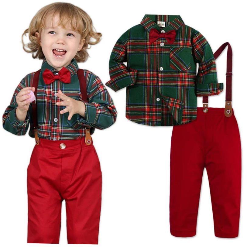 Baby Christmas Outfit Boy Kids Gentleman Formal Suit Toddler