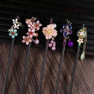 Chinese Style With Wooden Hairpin Hair Flower 1PC Winding